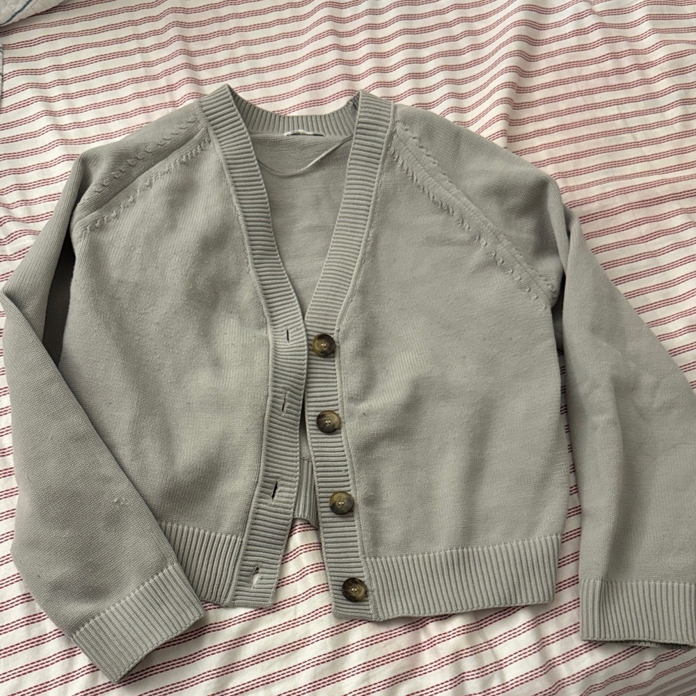 Light taupe raglan cardigan
